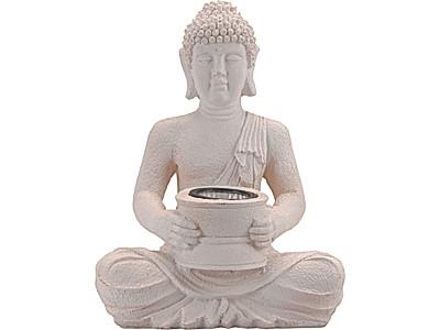 Szolárlámpa Buddha - műanyag