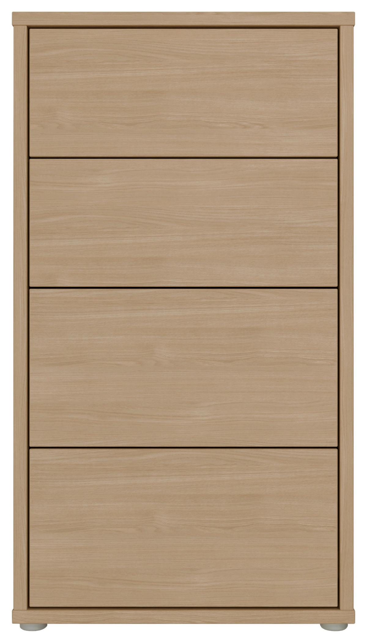 Komoda Alice, Barva Hrasta - srebrne barve/barve hrasta, Trend, umetna masa/leseni material (55/99/35cm) - Carryhome