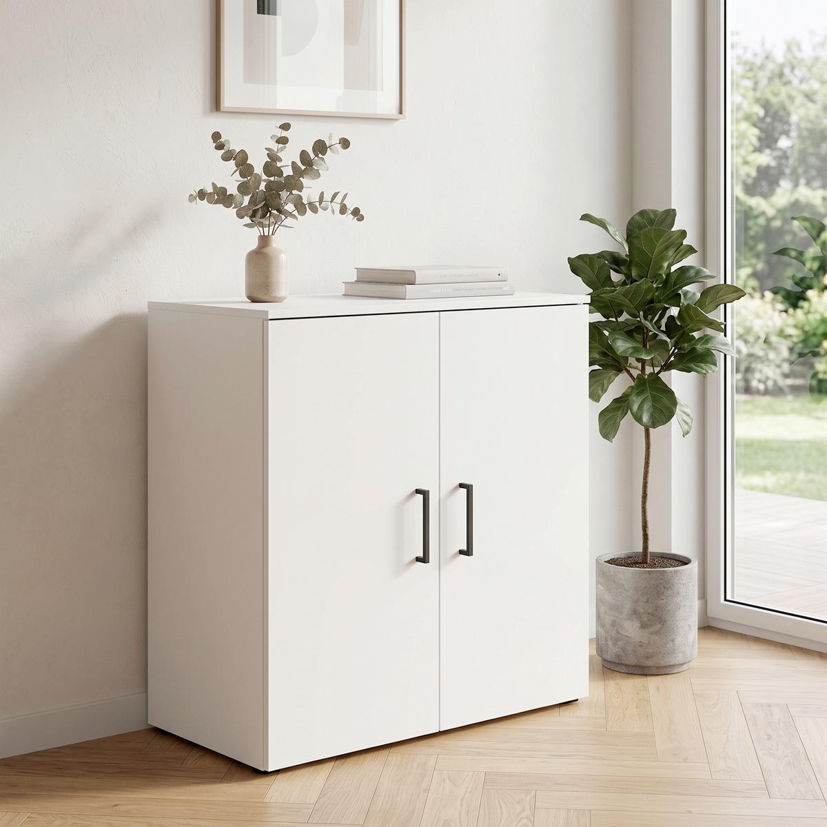 Comodă Multi - alb, Modern, material pe bază de lemn (80/83/40cm) - Modern Living