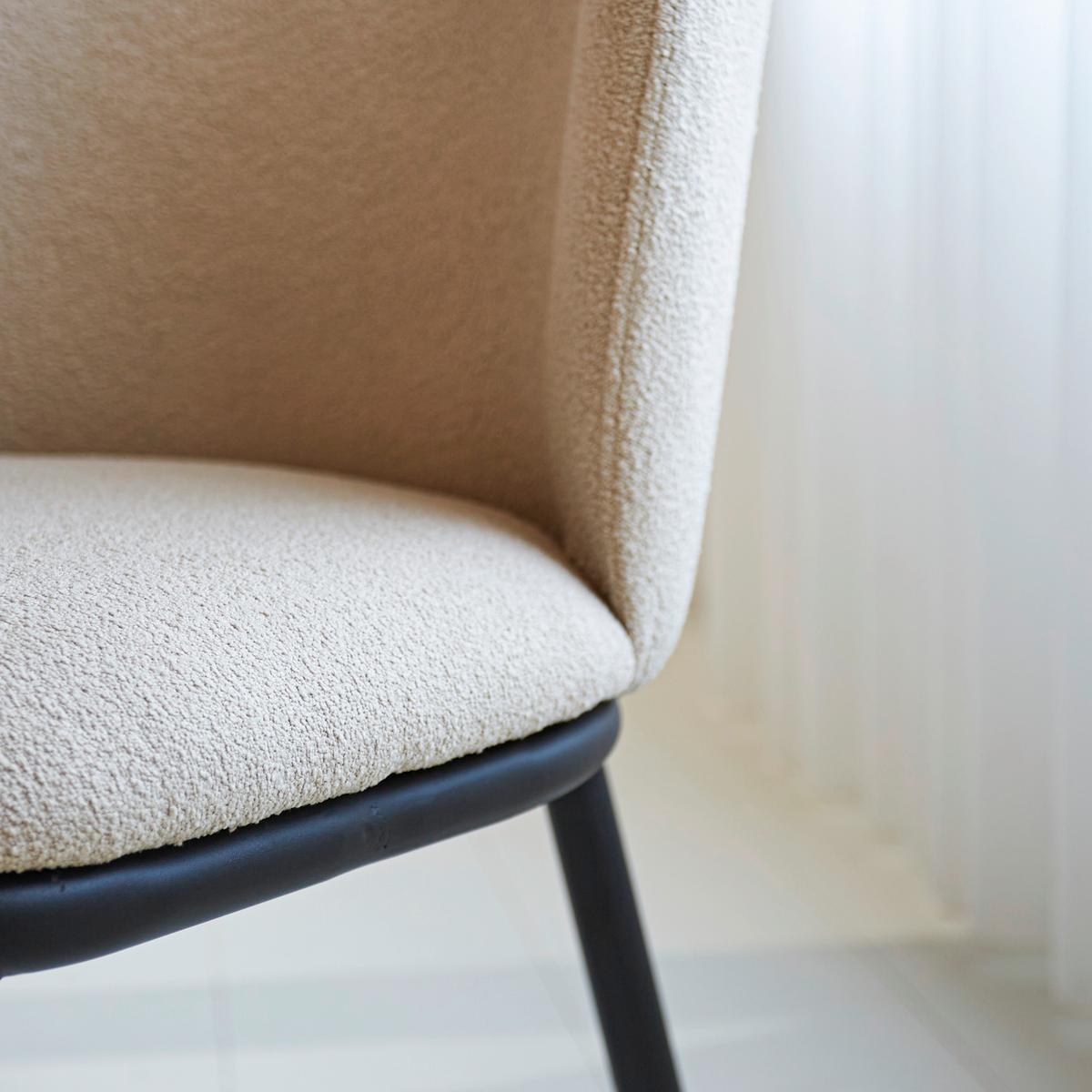 Stuhl-Set Bourges Beige - Beige/Schwarz, MODERN, Textil/Metall (52/80/44cm) - MID.YOU