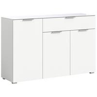 Komoda Ray, Bela - srebrne barve/črna, Design, kovina/umetna masa (135/86/40cm) - Livetastic