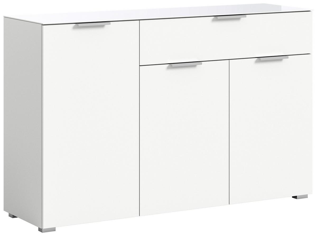 Komoda Ray, Bela - srebrne barve/črna, Design, kovina/umetna masa (135/86/40cm) - Livetastic