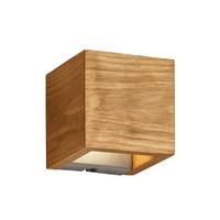 LED-Wandleuchte Brad in Naturfarben max. 4,3 Watt - Nickelfarben, Natur, Holz/Metall (11/11/11cm) - Trio Leuchten