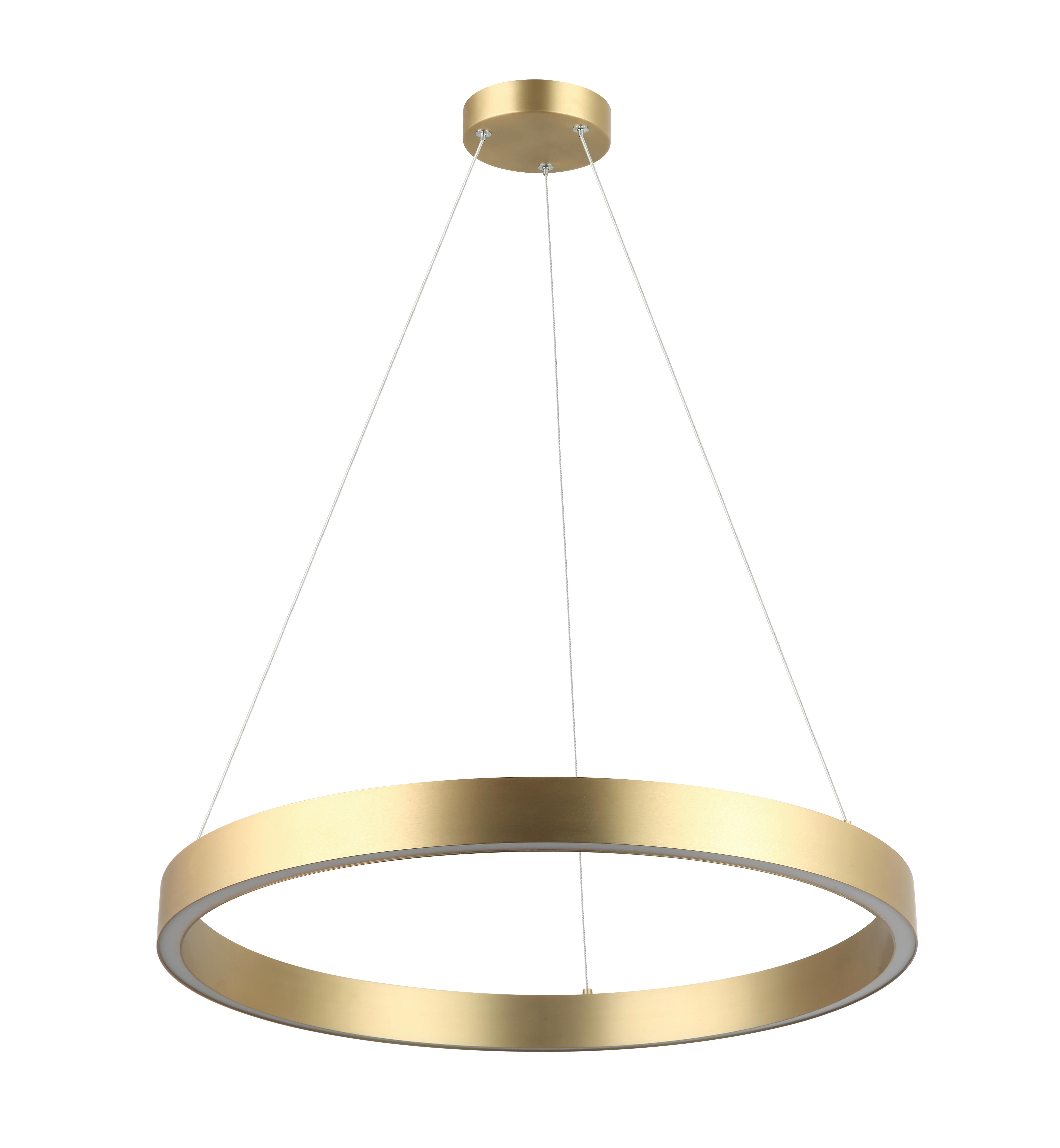 Led-hängeleuchte Lp-333/1p S Gd Midway Small - Goldfarben, Design, Metall (60/126cm)