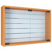 Viseča Vitrina Mandosa Xl, Bukev - barve bukve, Moderno, steklo/leseni material (60/40/10cm) - MID.YOU