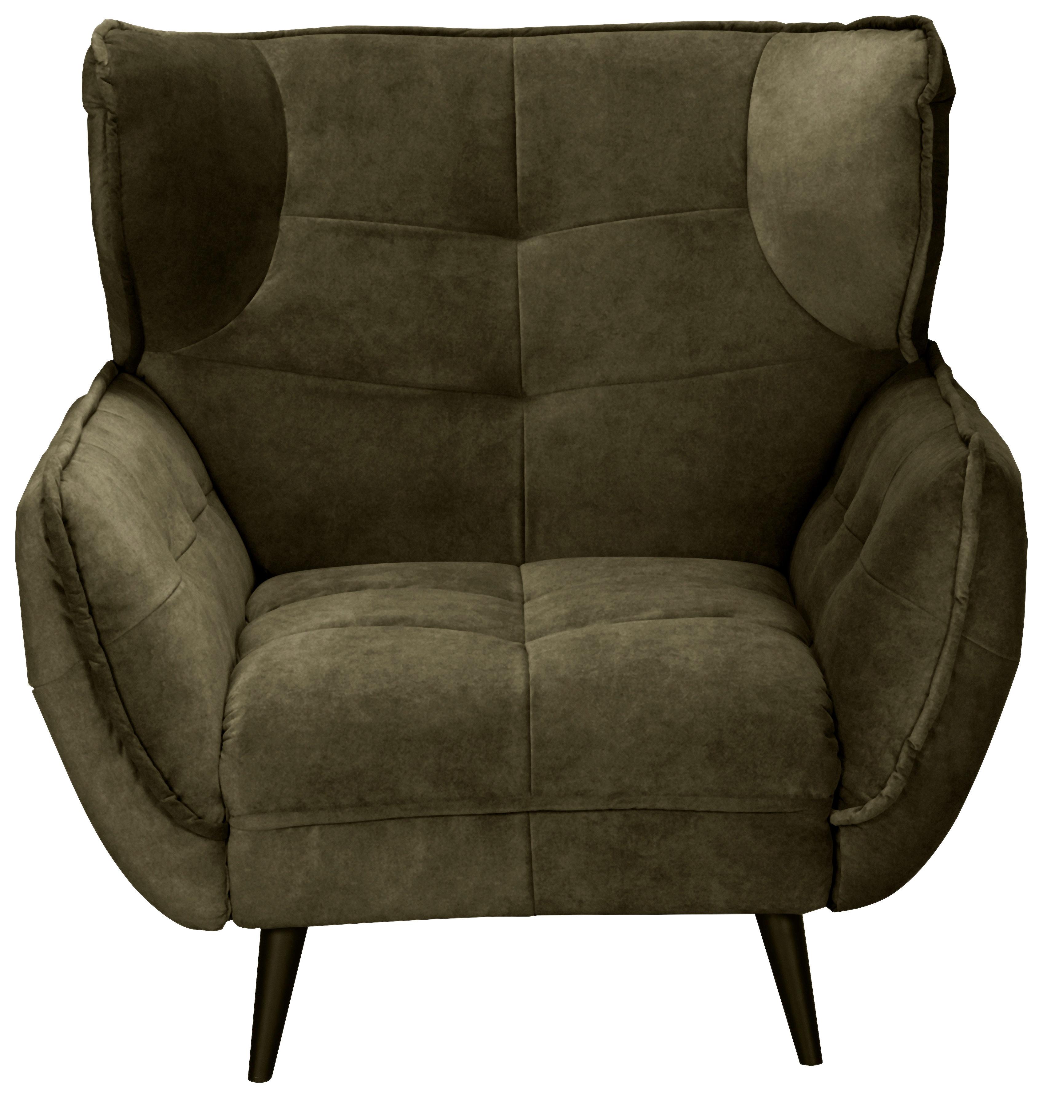 Fotel Ariana - Olívazöld, modern, Textil (103/105/98cm)