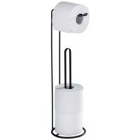 Suport hârtie igienică Lugano - negru, Konventionell, metal (15,5cm) - Wenko