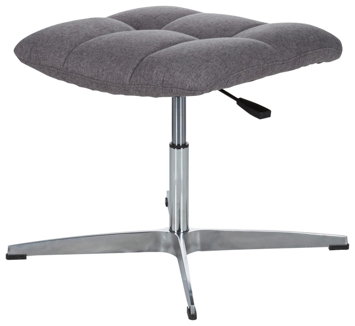 Pisarniški Stolček Saranto, Siva - srebrne barve/siva, Moderno, kovina/tekstil (47/49/47cm) - MID.YOU