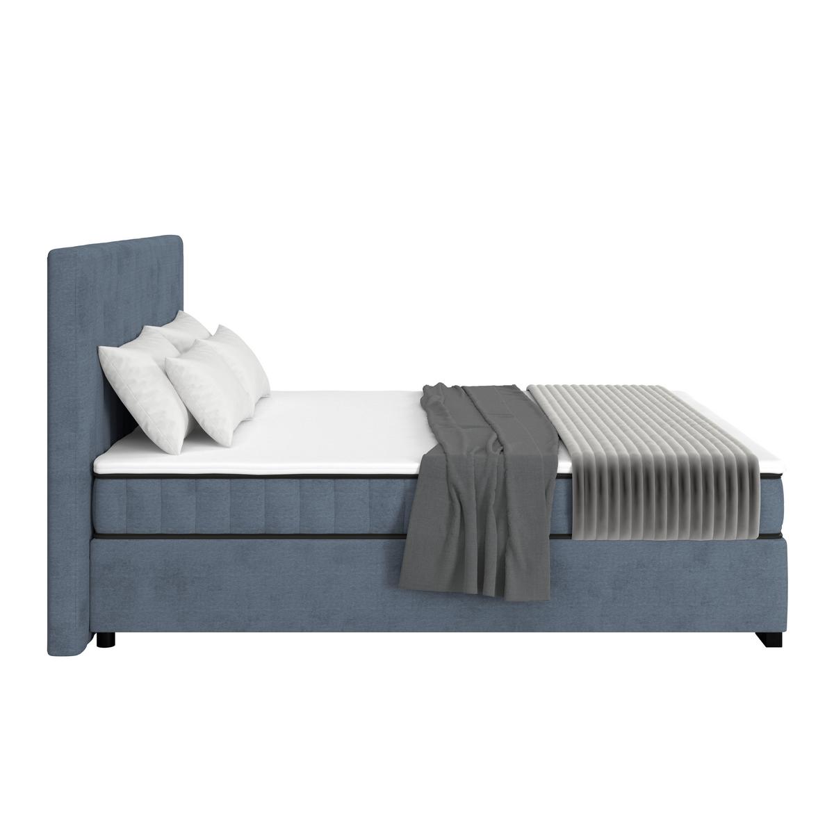 Box Krevet Maya C - crna/sivoplava, Moderno, drvni materijal/drvo (200/220cm) - Based