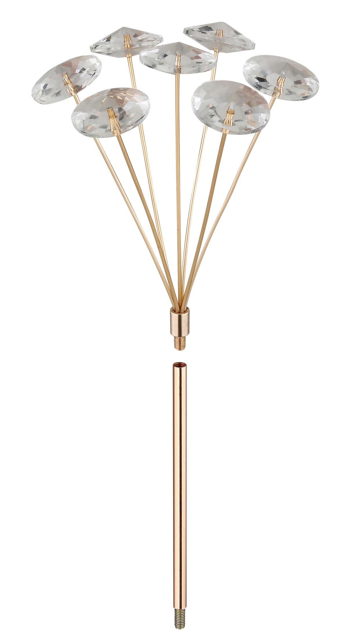 KRISTALL-DECKENLEUCHTE 64135D1  KATRINA - Klar/Goldfarben, Lifestyle, Glas/Metall (60/32,5cm) - Globo