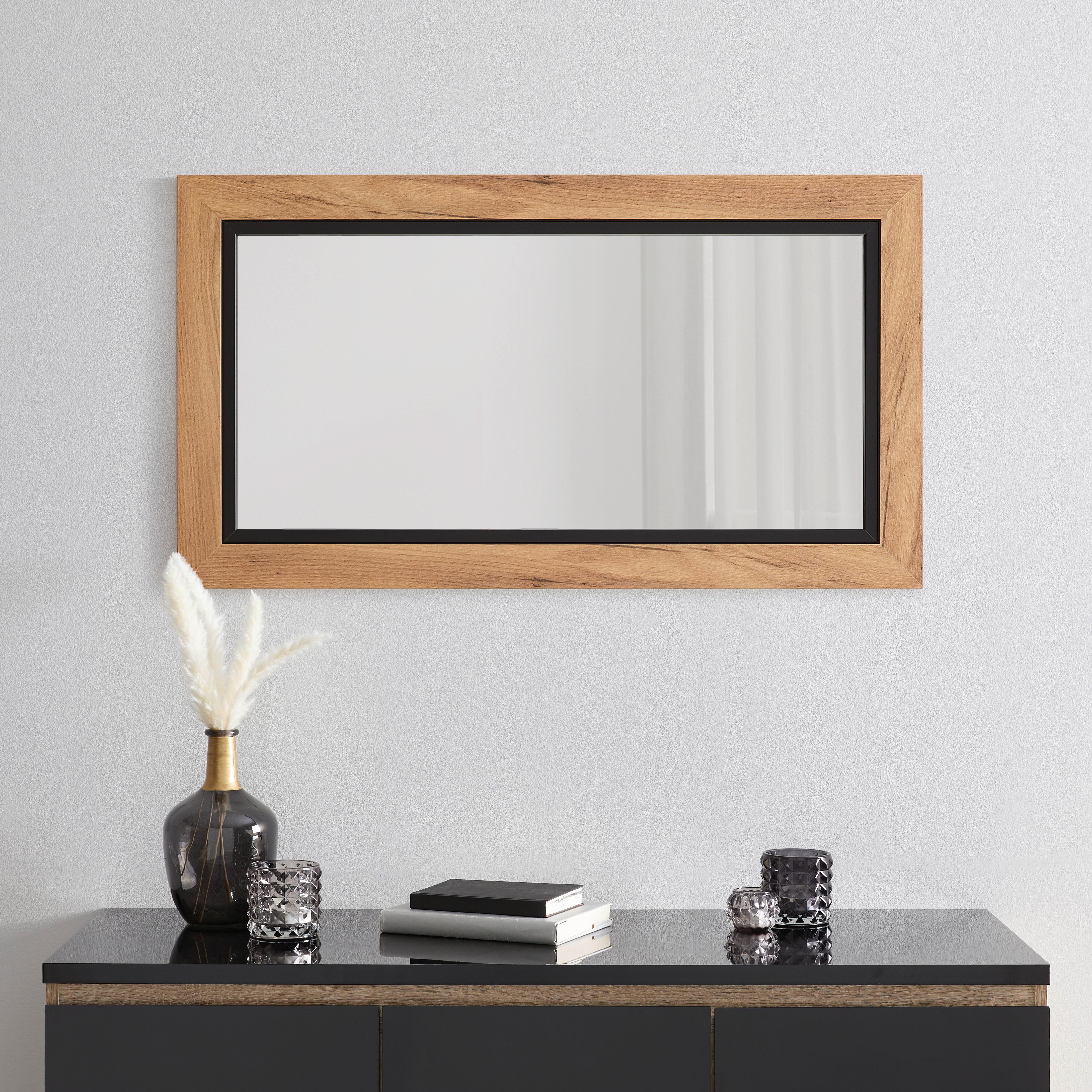 VÄGGSPEGEL FOREST -EXKLUSIV- - ekfärgad, Modern, trämaterial/glas (55/100cm) - Mömax