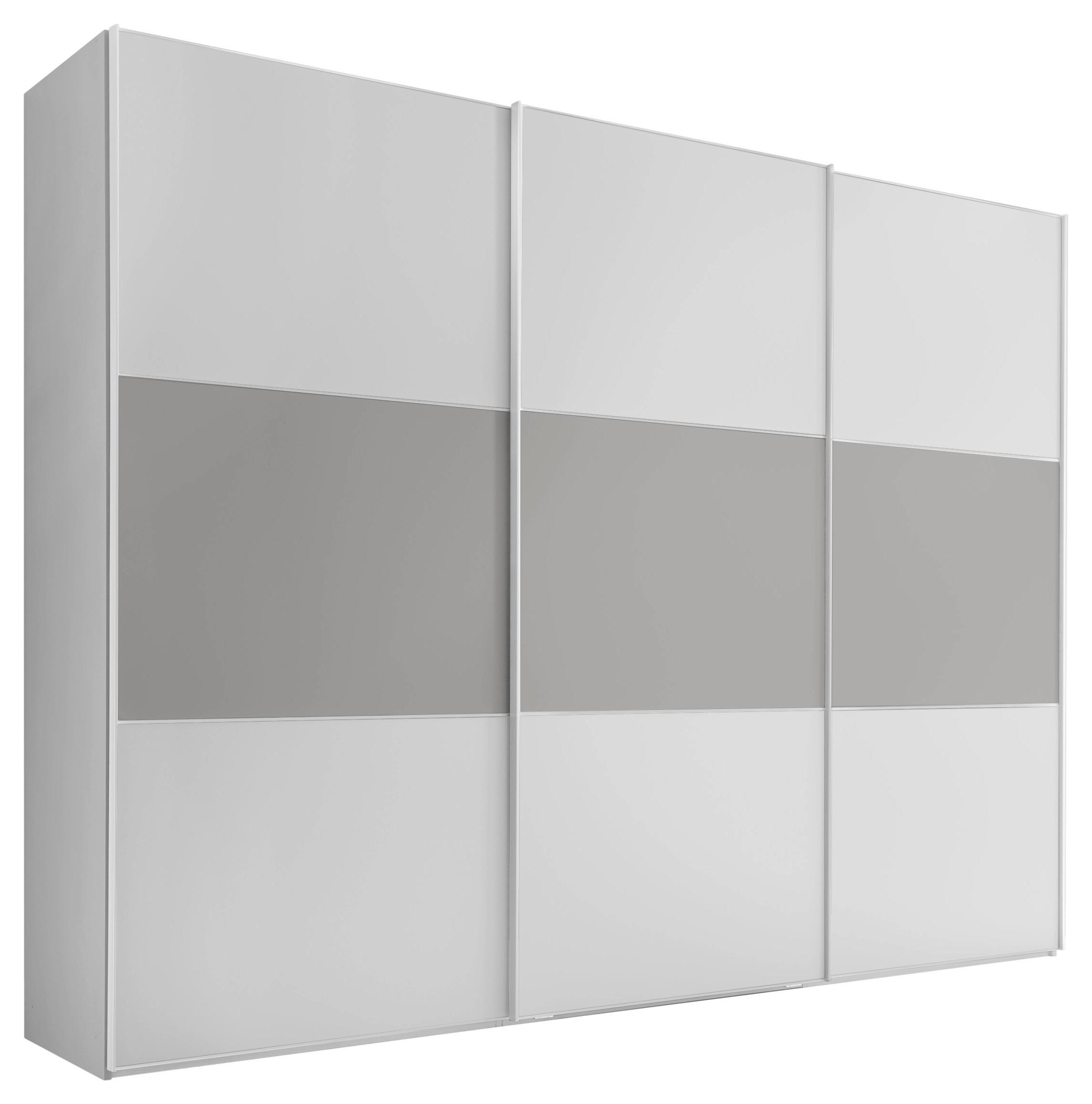 Ormar S Kliznim Vratima Includo - bijela/siva, Moderno (298/222/68cm) - Premium Living