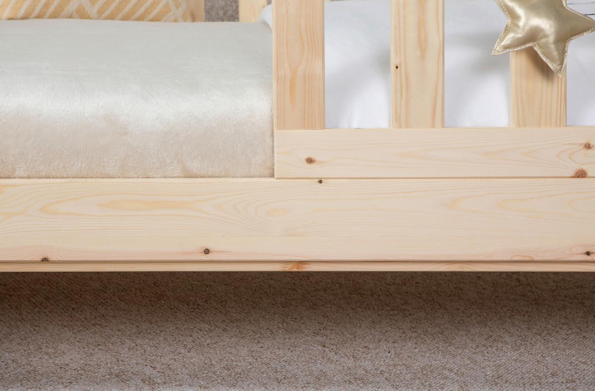 Hausbett KIM Naturfarben ca.100x200cm Echtholz - Naturfarben/Weiß, MODERN, Holz/Textil (100/200cm) - MID.YOU