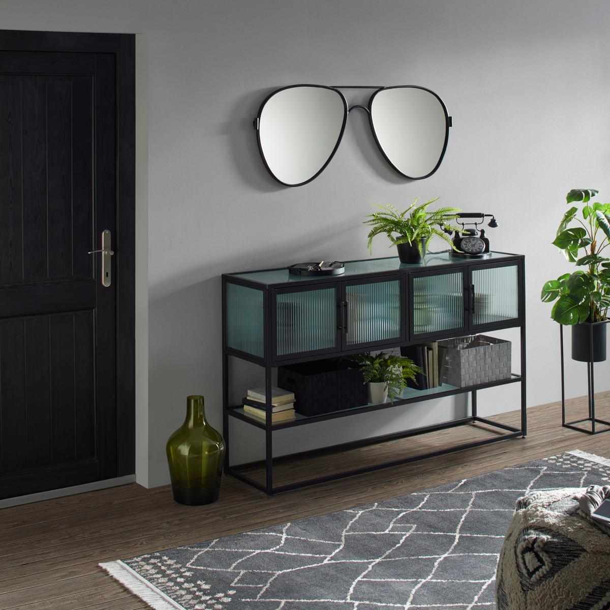 miroir in Schwarz - Glas/Holzwerkstoff (118/46/3cm) - Mömax