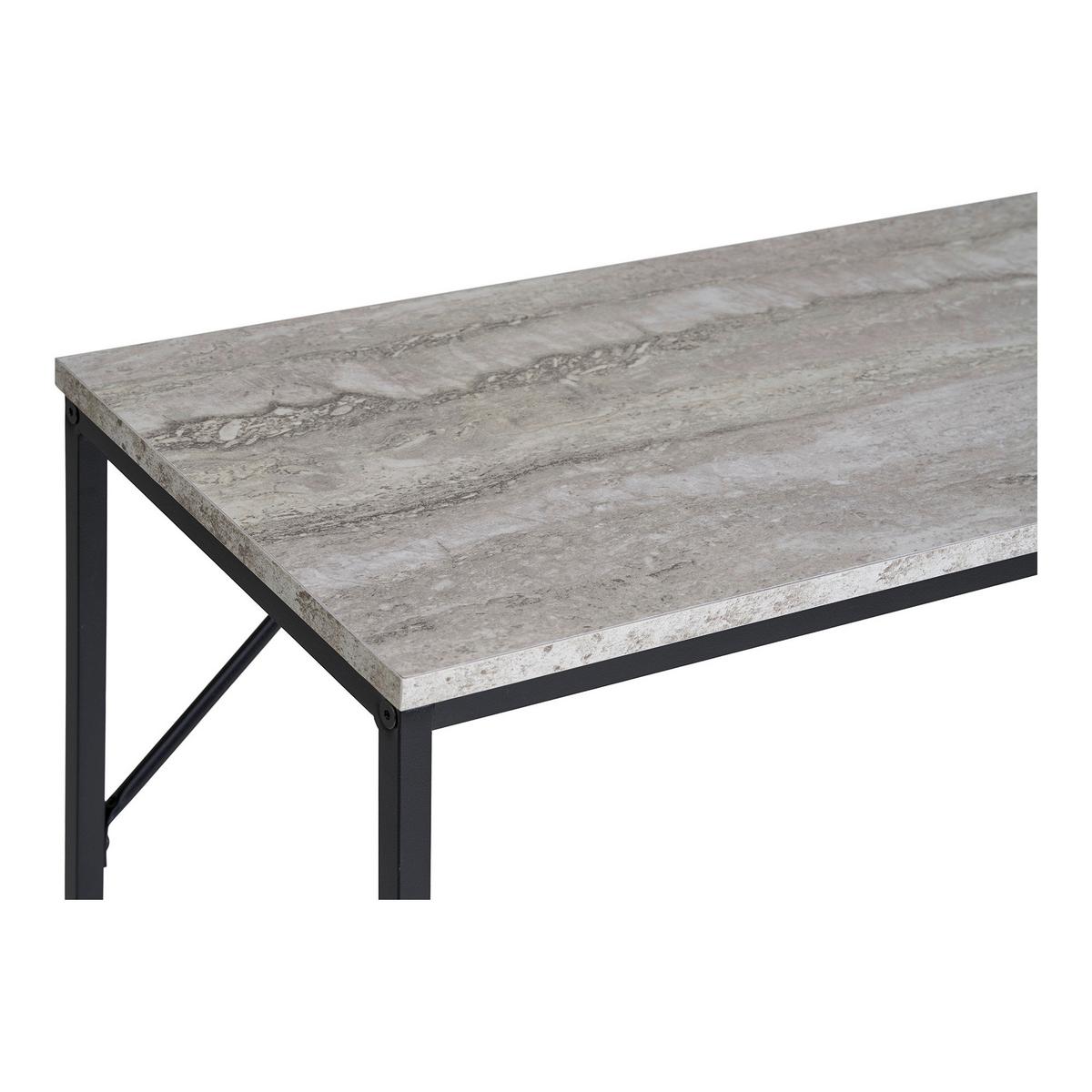 Konsole Vita Grauweiß/Schwarz - Grauweiß/Schwarz, Basics, Holzwerkstoff/Metall (26/80/110cm)