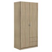 Omara S Klasičnimi Vrati Case, Barva Hrasta - srebrne barve/hrast sonoma, Design, umetna masa/leseni material (91/197/54cm) - Boxxx