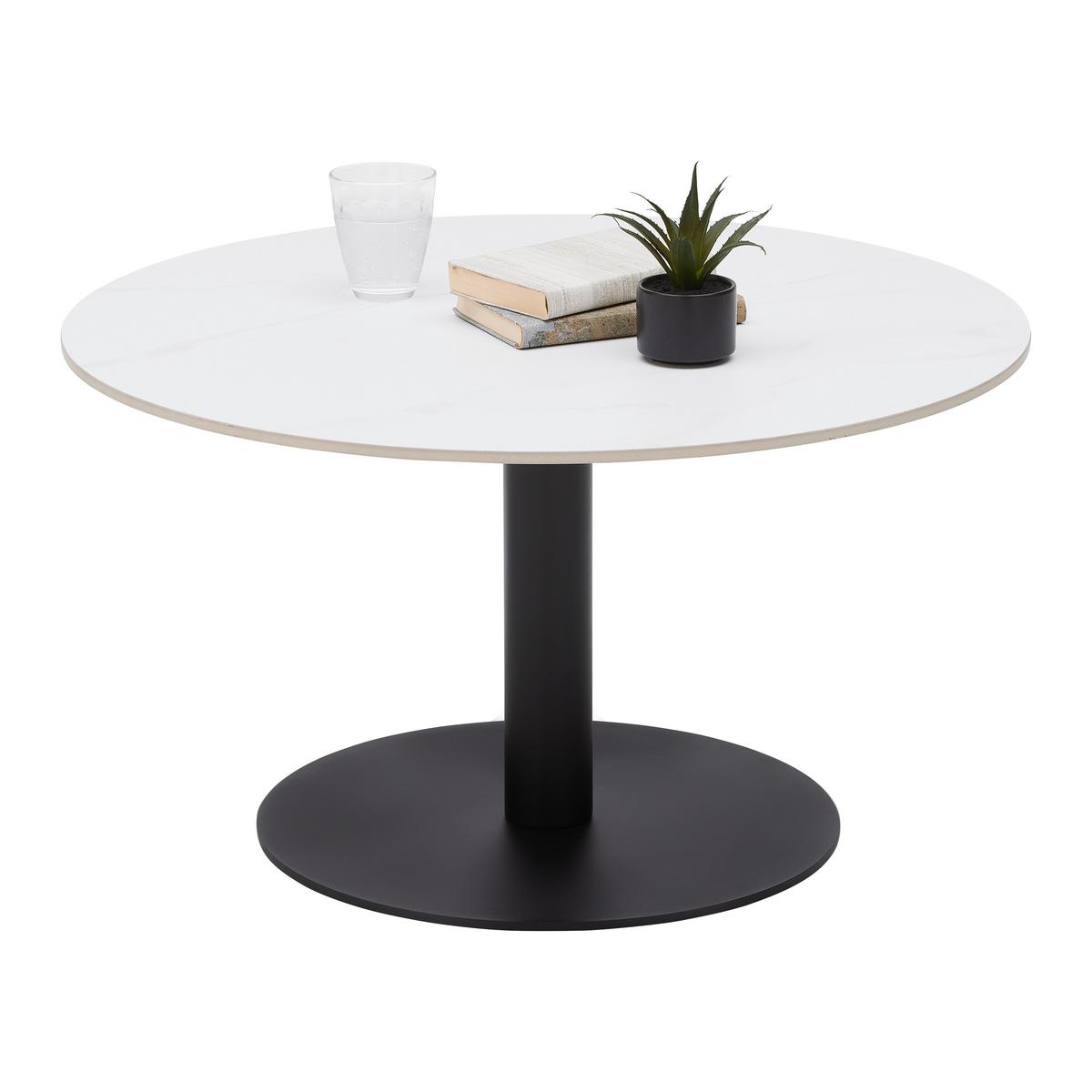 Couchtisch Bursa Schwarz/Weiß - Schwarz/Weiß, MODERN, Keramik/Metall (80/80/45cm) - Mömax