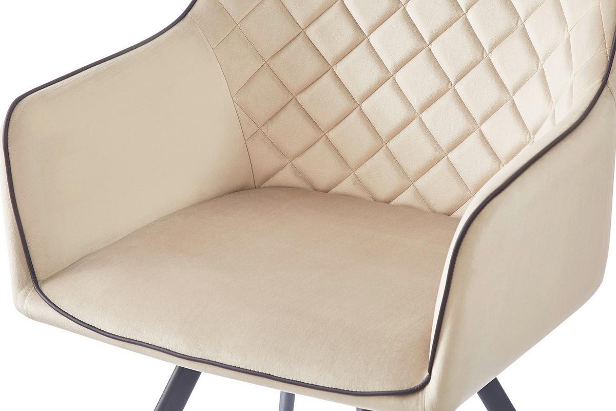 Karosszék Amber 125 - bézs/szürke, Modern, textil/fém (58/85/64,5cm) - Kayoom