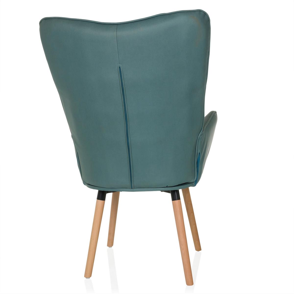 Fotelj Havenio I, Metino Zelena - barve bukve/metino zelena, Moderno, tekstil/les (70/106/75cm) - MID.YOU