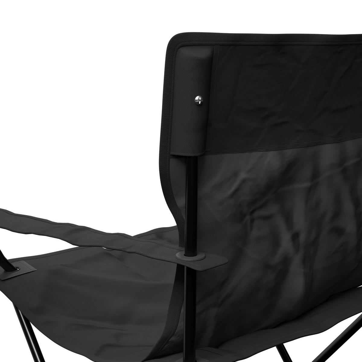 Campingsessel Blacky Schwarz ca. 80x80x51cm - Schwarz, Basics, Textil/Metall (80/80/51cm)