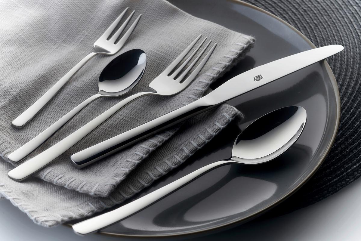 Jedilni Pribor Silver, 30-Delni - barve nerjavečega jekla, Basics, kovina - GSW