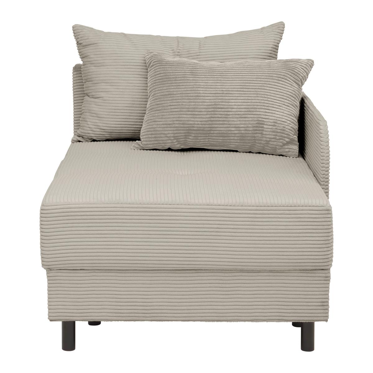 Liege Nova Beige - Beige/Schwarz, MODERN, Holz/Textil (85/62/145cm) - Mömax