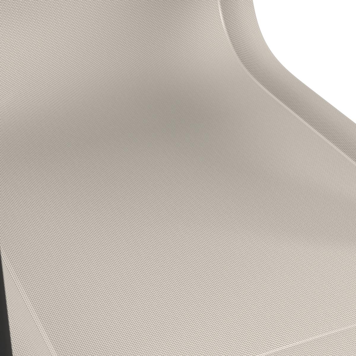 Gartensessel-Set 2-er Daisy Hellgrau aus Textilene/Metall - Hellgrau/Schwarz, MODERN, Holz/Textil (55,5/95/55cm) - Bessagi Garden