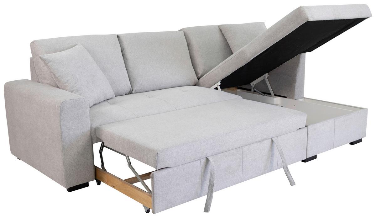 Kutna Garnitura Lukas - srebrne boje, Trend, tekstil (239/158cm) - Modern Living
