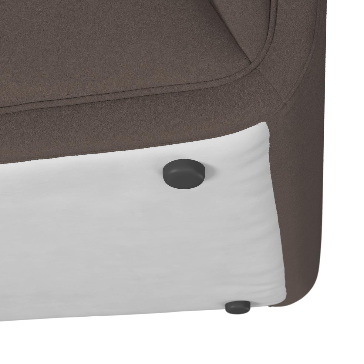 Zofa Hevi, Rjava - črna/mocha rjava, Moderno, umetna masa/tekstil (197/73/86cm) - Bessagi Home