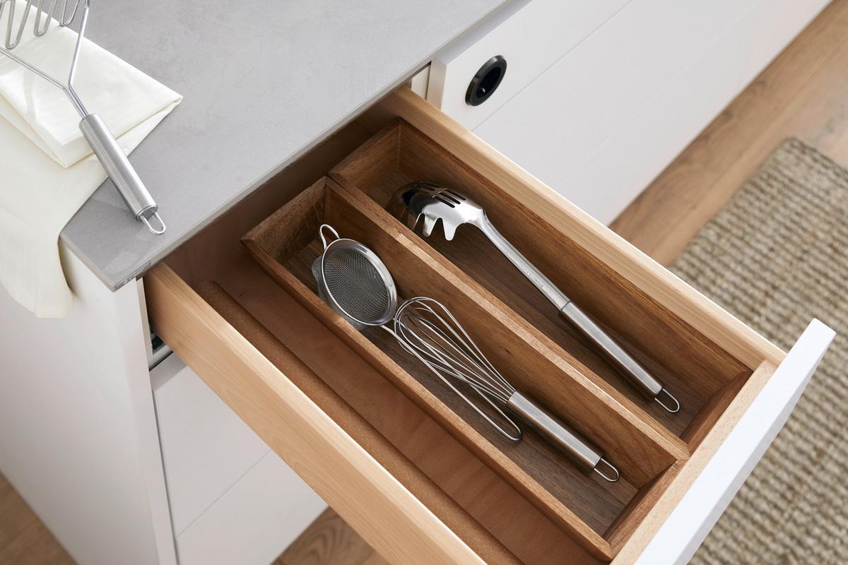 Besteckeinsatz Kristian in Naturfarben - Naturfarben, Modern, Holz (38,3/10/5,5cm) - Zandiara