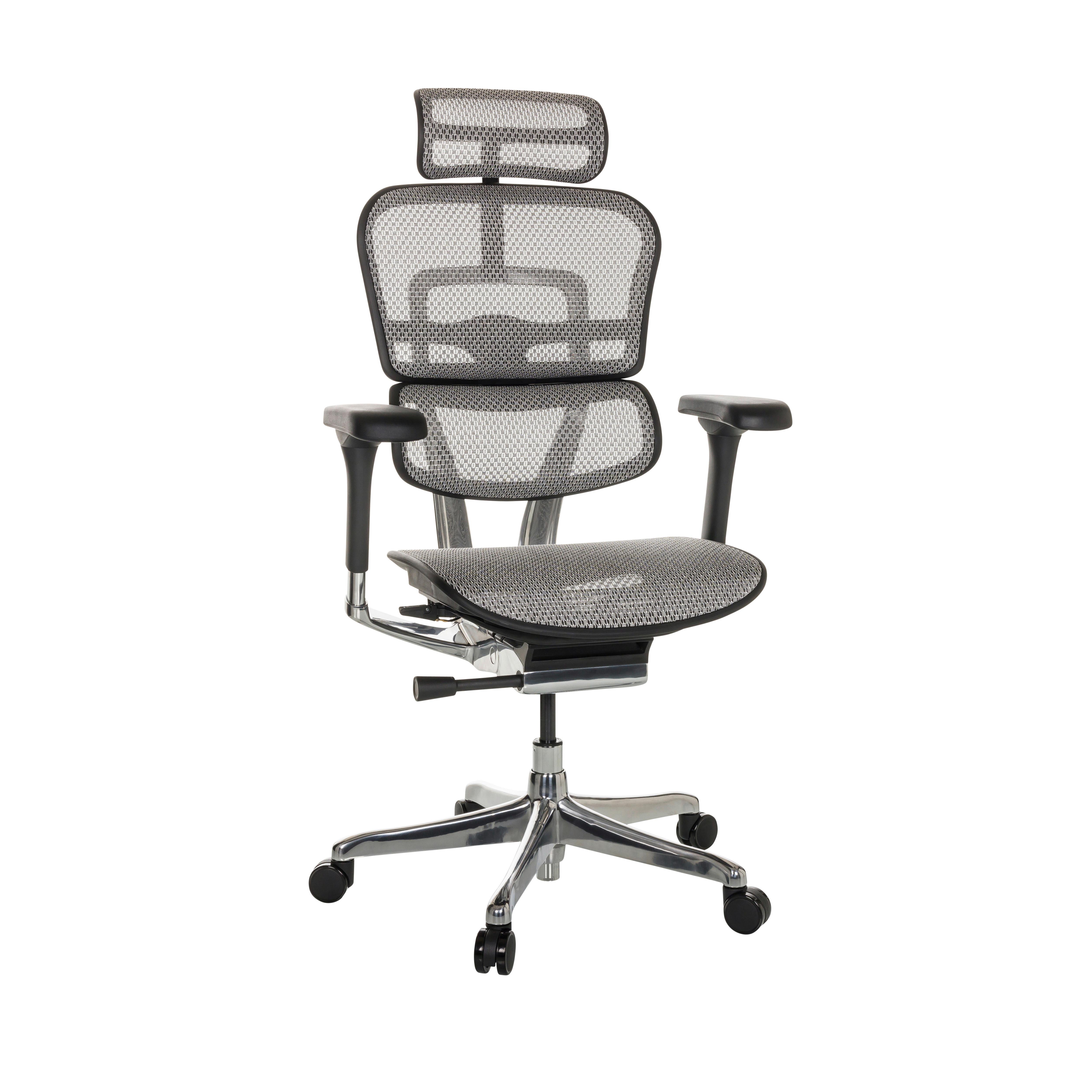 Pisarniški Stol Ergohuman I, Svetlo Siva - srebrne barve/svetlo siva, Basics, kovina/umetna masa (69/119-144/65cm) - MID.YOU