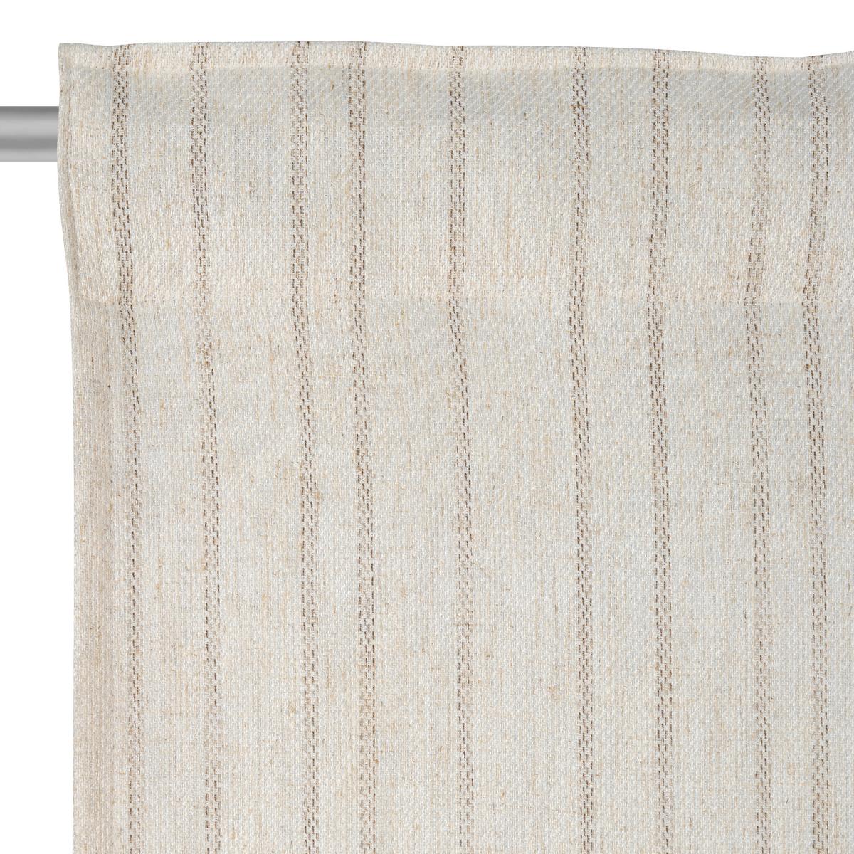 ZASŁONA GOTOWA RAVELLO II - kolor naturalny/taupe, Trend, tkanina (140/245cm) - Esposa