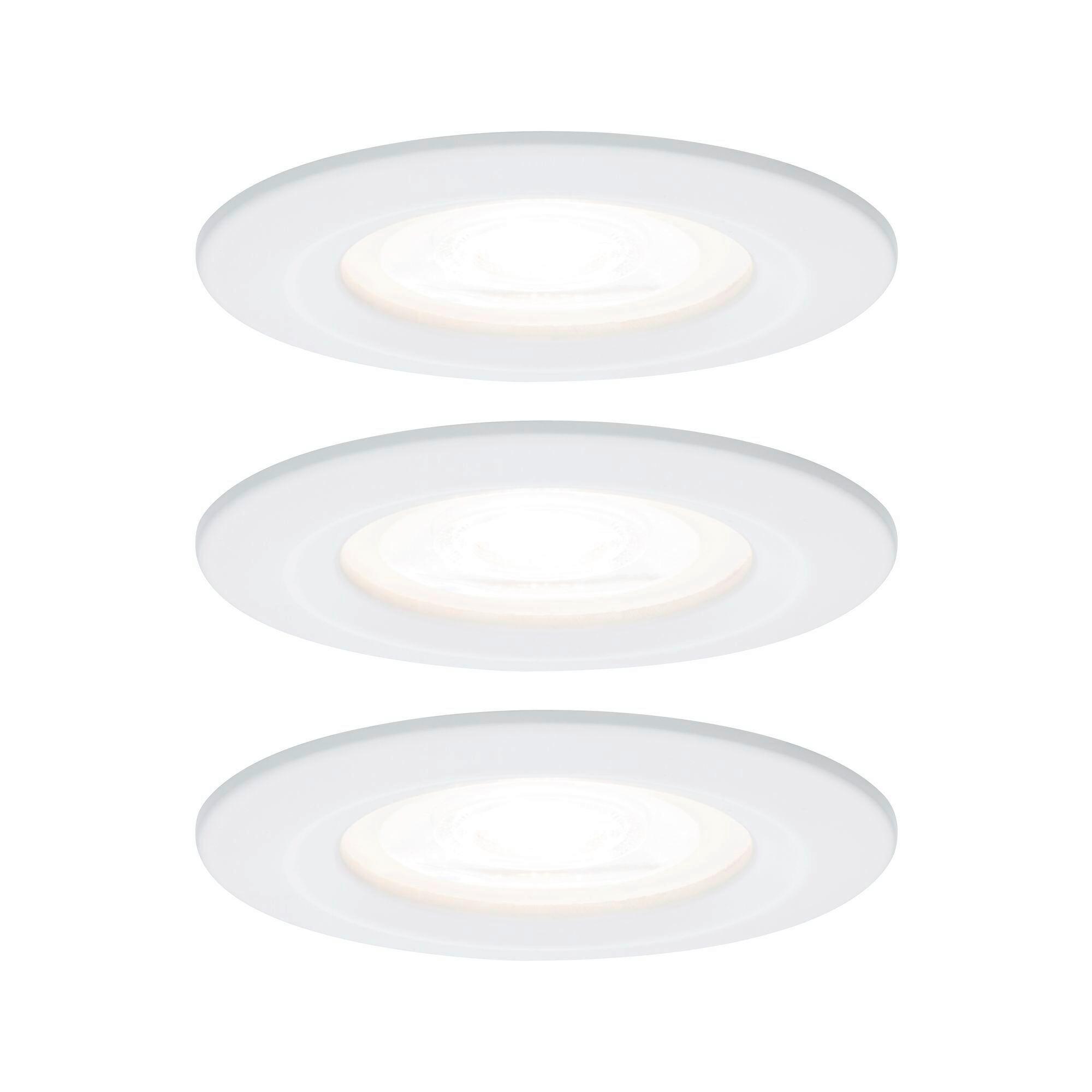 Deckenleuchte Nova max. 6,5 Watt, 3-teilig - Weiß, Basics, Metall (7,8cm) - Paulmann