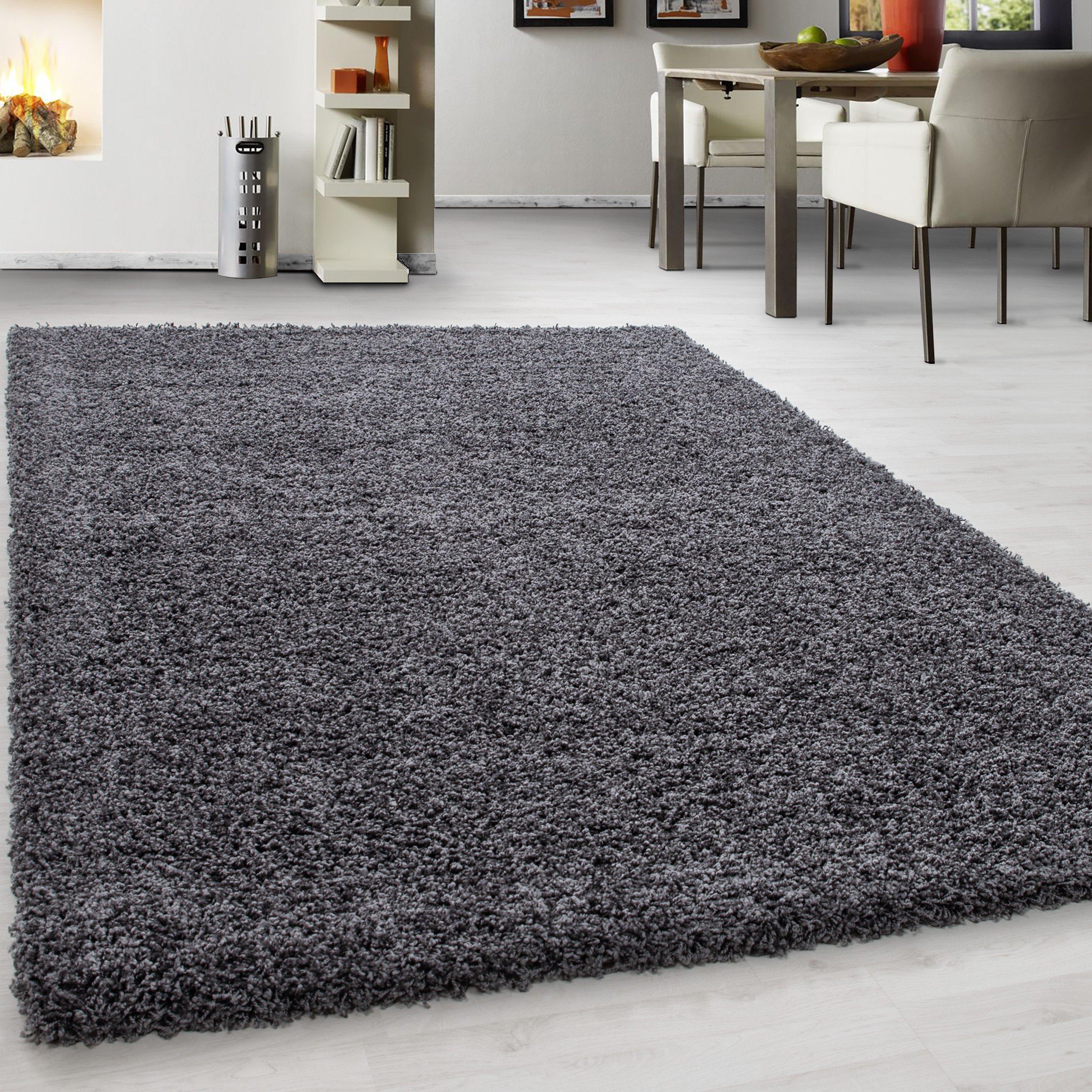 Hochflorteppich Life Grey Grau ca. 160x230cm - Grau, KONVENTIONELL, Textil (160/230cm) - Novel