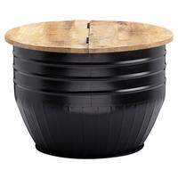 Klubska Miza Wohnling - črna/rjava, Moderno, kovina/les (60/60/41cm) - MID.YOU