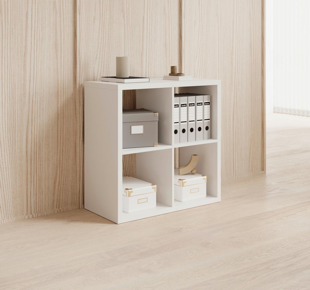 REGAŁ DZIAŁOWY STYLE - biały, Design, materiał drewnopochodny (77/77/38cm) - Carryhome