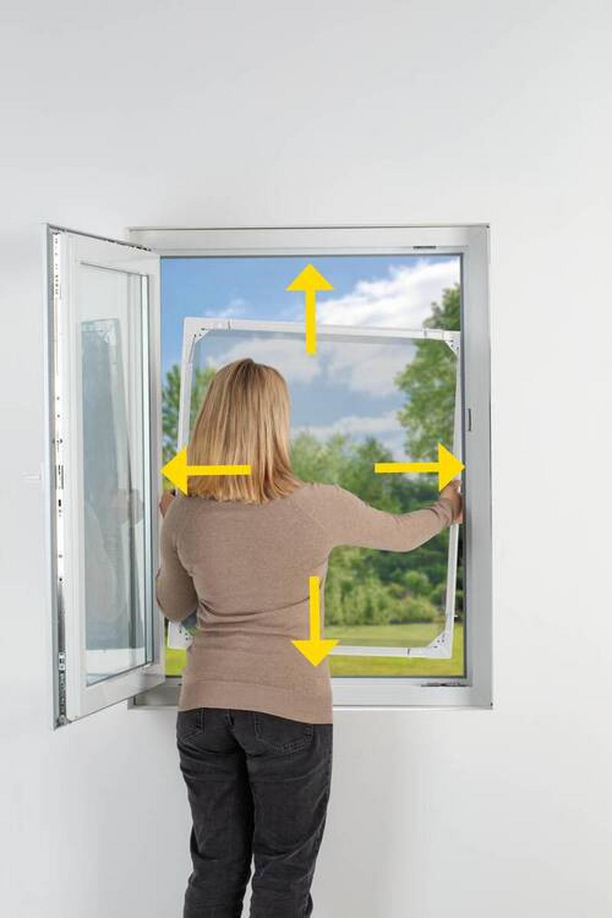 Insektenschutzgitter Teleskop Weiß ca. 140x120cm - Weiß, Kunststoff/Textil (140/120cm) - Mömax