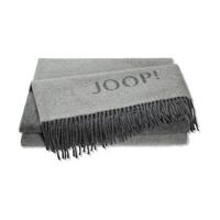 PLED JOOP! FINE-DOUBLEFACE - kolor łupkowy/kolor grafitowy, Basics, tkanina (130/180cm) - Joop!