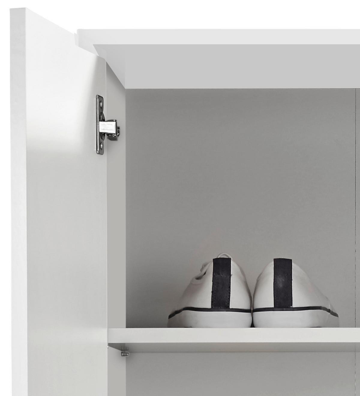 Višenamjenski Ormar Kv05 - bijela/boje aluminija, Moderno (62,4/178,6/35,4cm) - Best Price