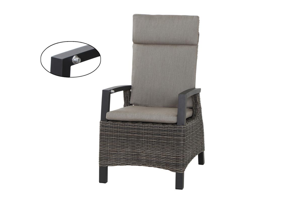 Gartengarnitur Corido 7-tlg. Grau - Grau, Basics, Keramik/Kunststoff (100/109/200cm) - Siena Garden
