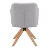 CHAISE ACCOUDOIRS LUCITA - gris/couleur naturelle, MODERN, métal/textile (58/87/60cm) - Bessagi Home