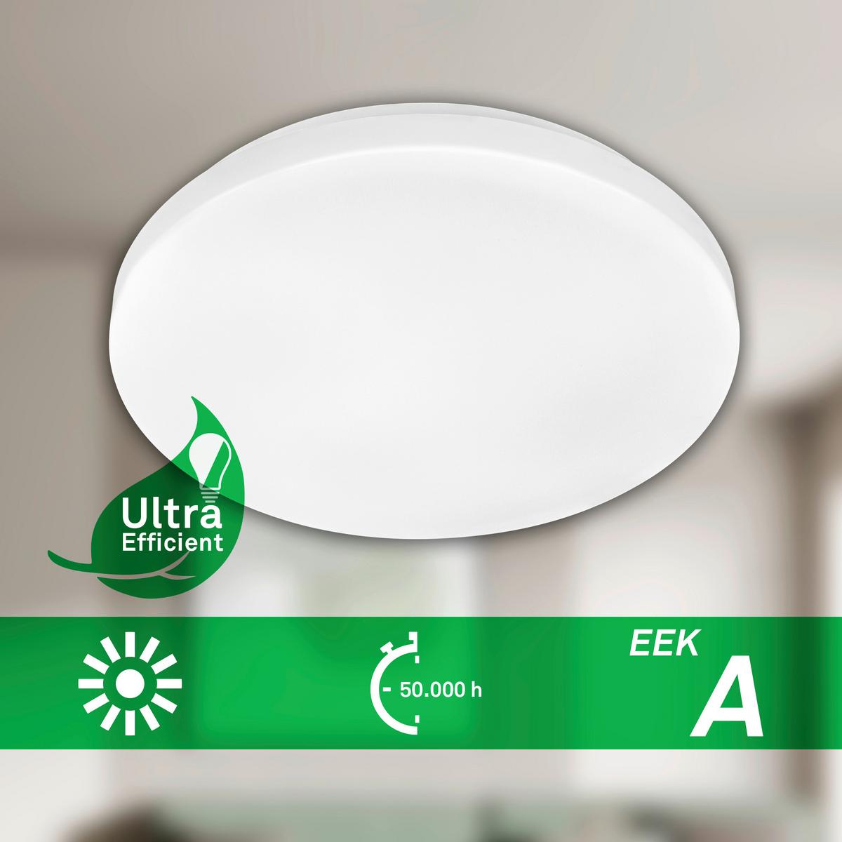 LAMPA SUFITOWA LED 3866016 ELIPSO A - biały, Basics, tworzywo sztuczne (29/6cm)