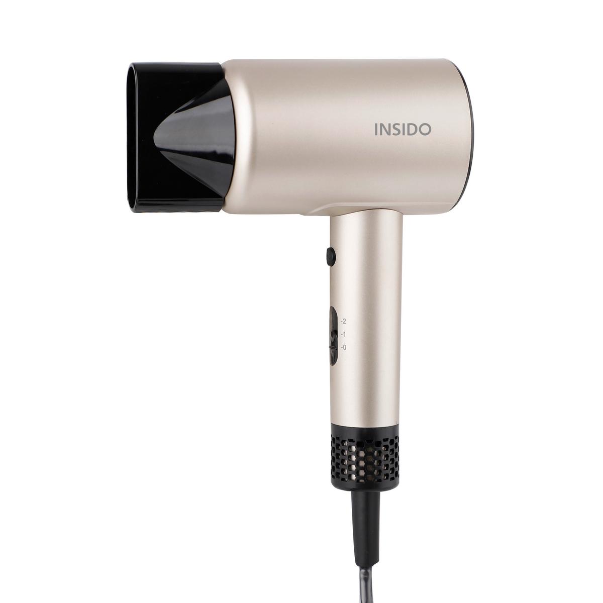 Haartrockner Foni 2 in Schwarz max. 2000 Watt - Beige/Schwarz, KONVENTIONELL, Kunststoff/Metall (22,3/9,7/26,6cm) - Insido