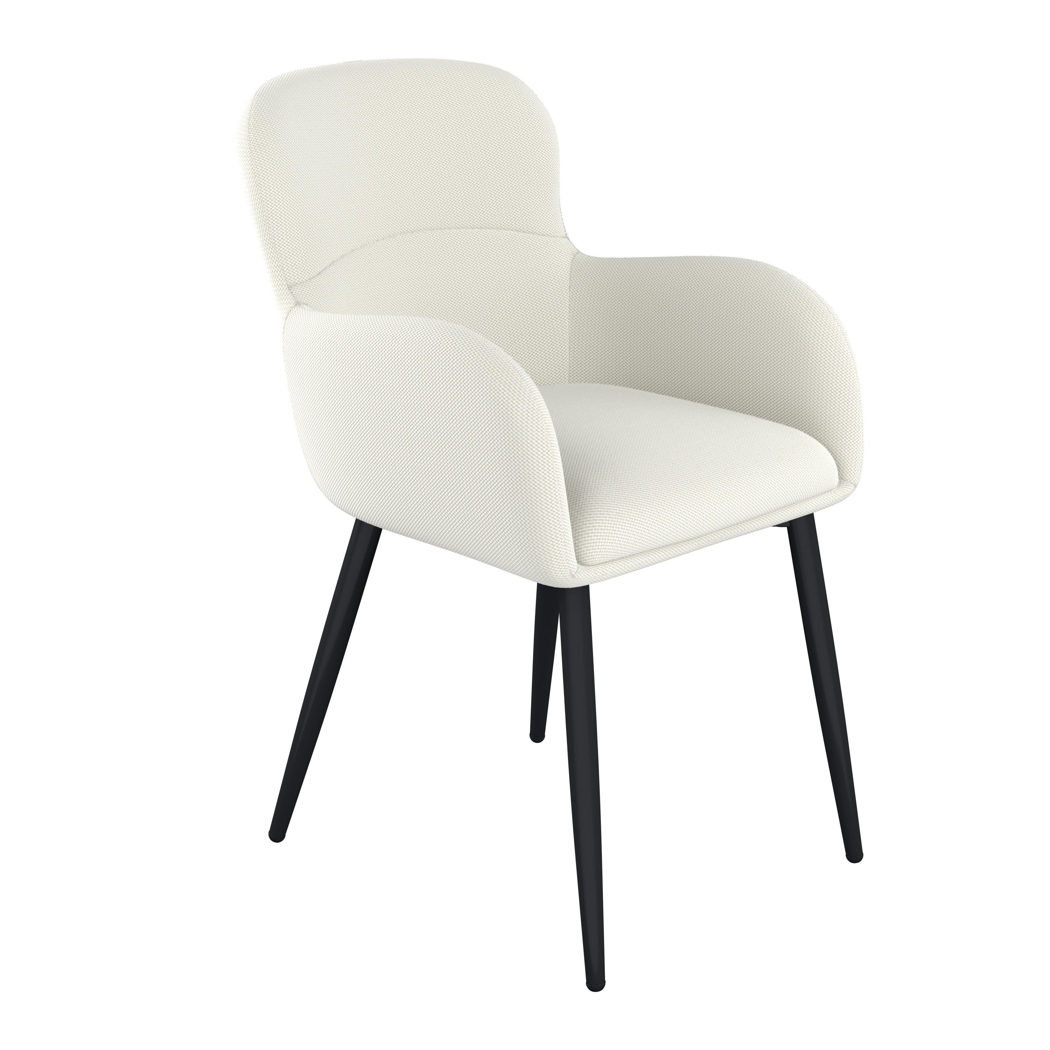 Naslanjač Selena, Bež - črna/bež, Konvencionalno, kovina/tekstil (56/88/61cm)