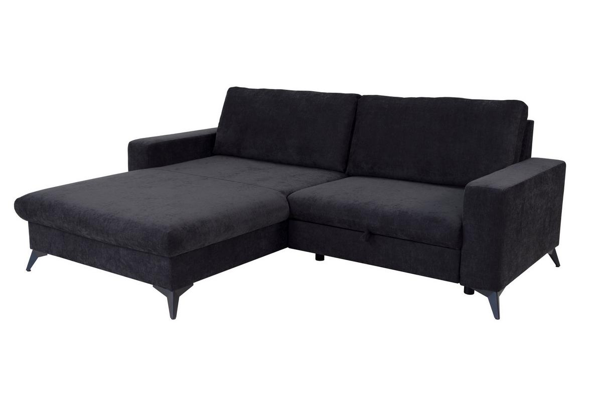 Sarokkanapé Sunny - fekete, Modern, textil (244/87/177cm) - Mömax