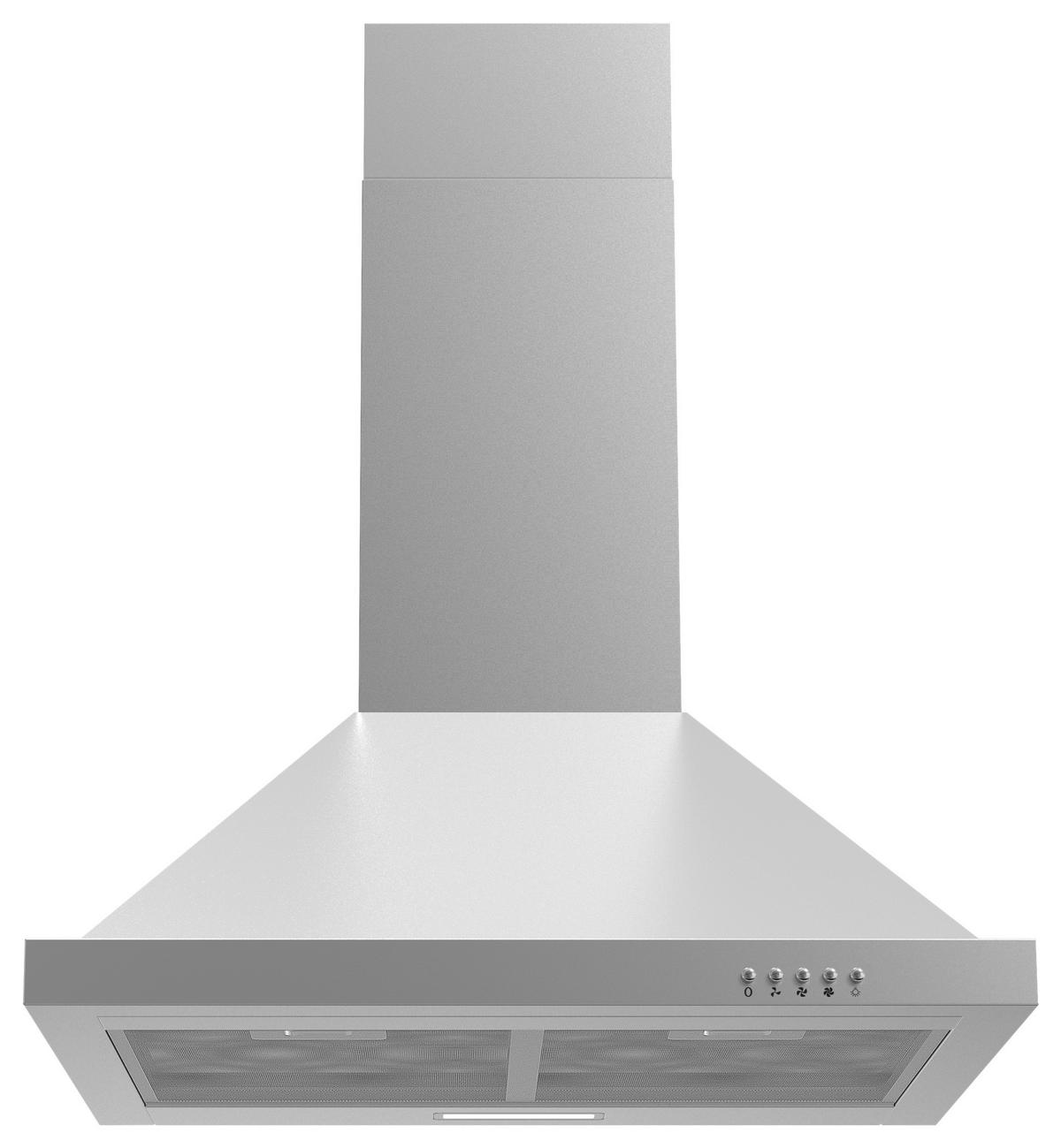 Dunstabzugshaube 6090V Edelstahlfarben - Edelstahlfarben, Basics, Metall (60/66-103/50cm) - PKM
