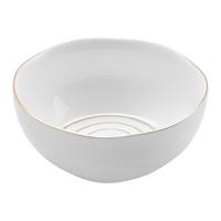 Müslischale Aus Porzellan Ø Ca. 15cm - Weiss/Goldfarben, Modern, Keramik (15/7cm) - Mömax