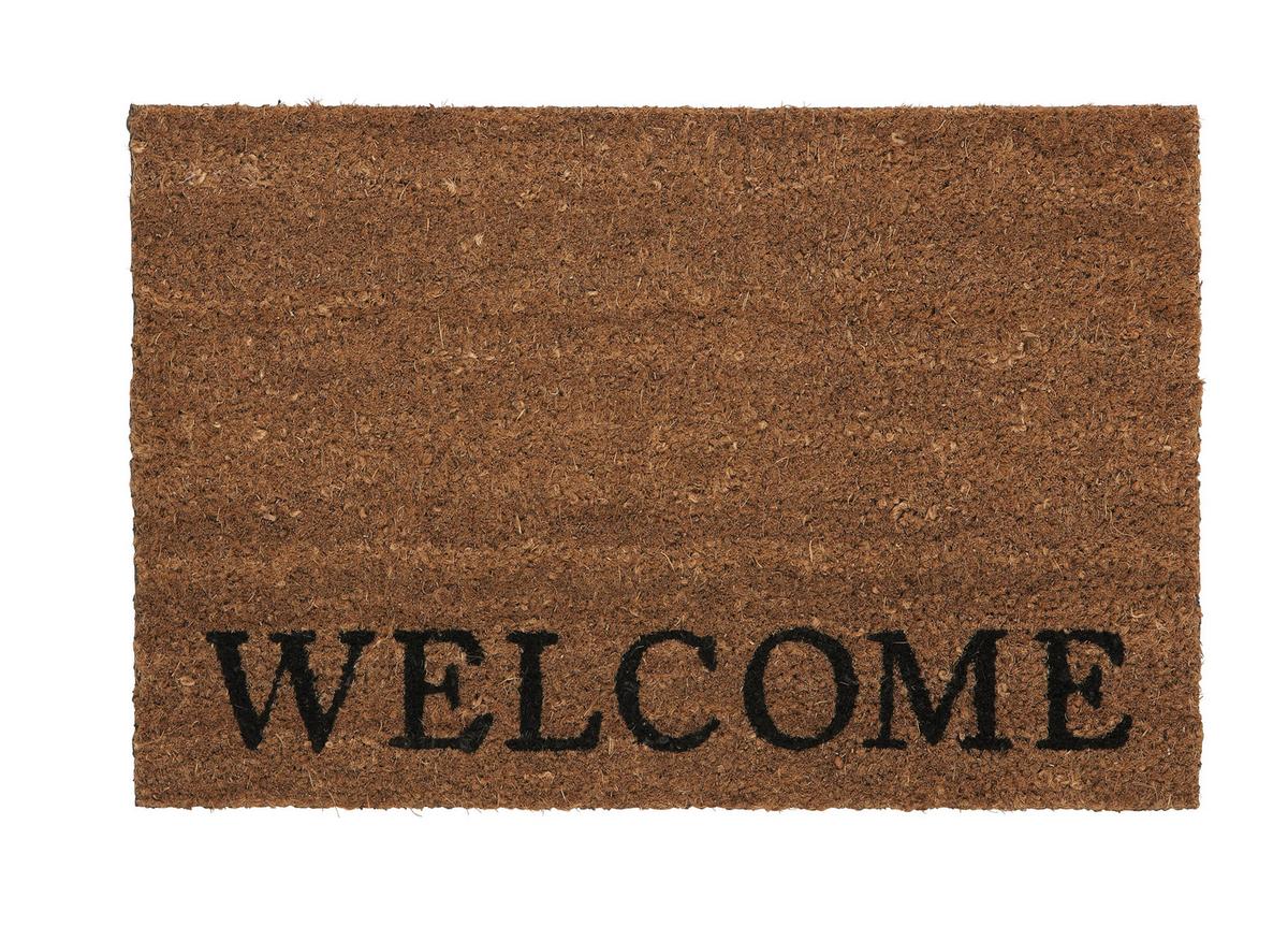 Predpražnik Welcome - naravne barve, tekstil (40/60cm) - Mömax