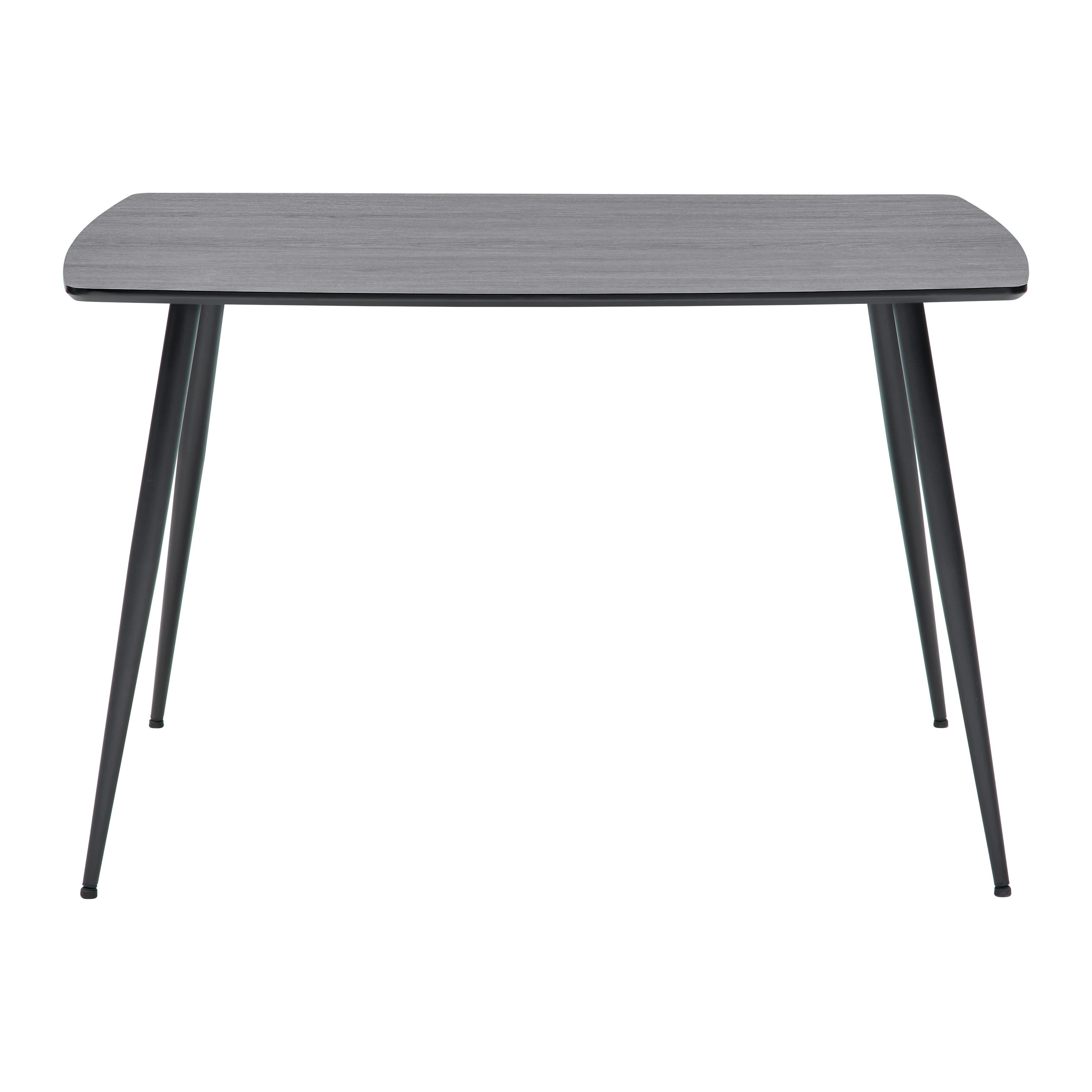 Tischgruppe Tulln Schwarz/Grau, 5-teilig - Grau, MODERN, Holzwerkstoff/Textil - Mömax