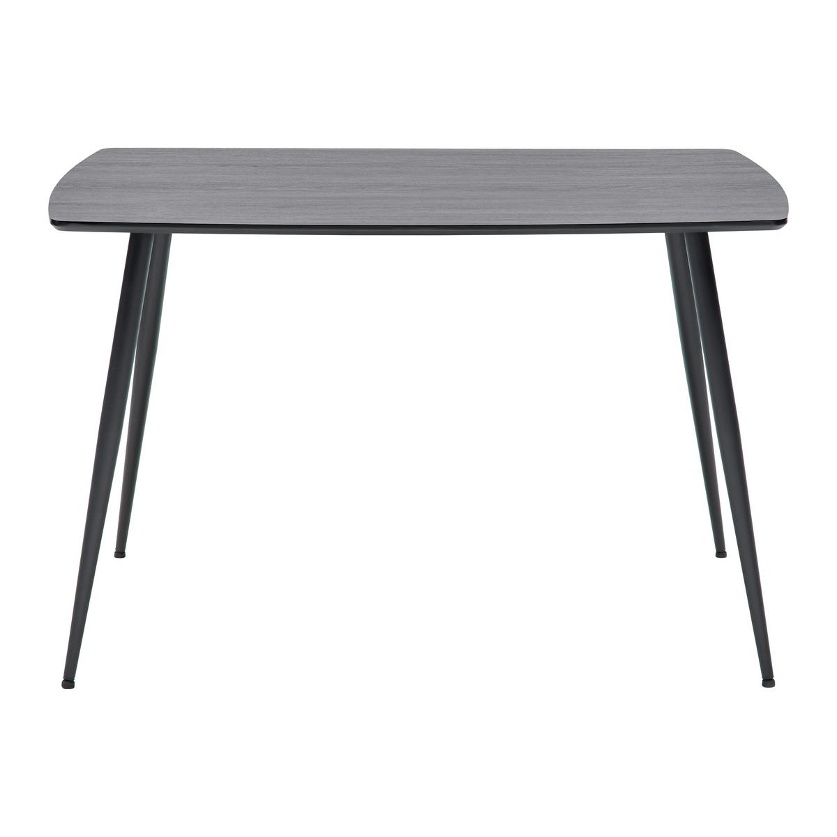 Tischgruppe Tulln Schwarz/Grau, 5-teilig - Grau, MODERN, Holzwerkstoff/Textil - Mömax